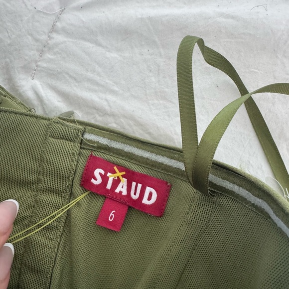STAUD NWT Casey Dress in Moss - Picture 4 of 7